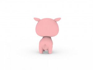 Cartoon Pig v001 3D Model