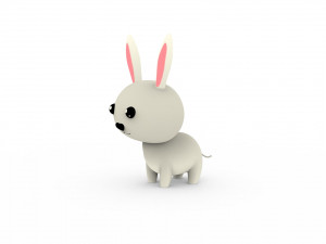 Cartoon Rabbit v001 3D Model