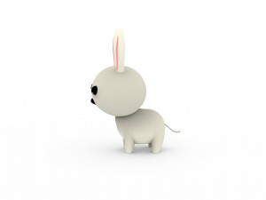 Cartoon Rabbit v001 3D Model