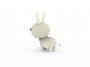Cartoon Rabbit v001 3D Model