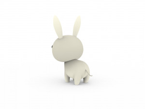 Cartoon Rabbit v001 3D Model