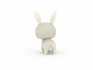 Cartoon Rabbit v001 3D Model