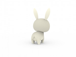 Cartoon Rabbit v001 3D Model