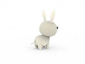 Cartoon Rabbit v001 3D Model