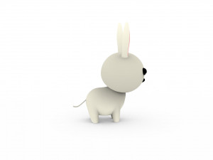 Cartoon Rabbit v001 3D Model