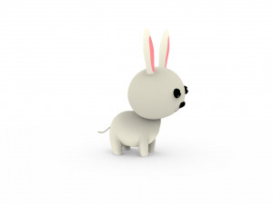Cartoon Rabbit v001 3D Model