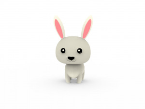 Cartoon Rabbit v001 3D Model