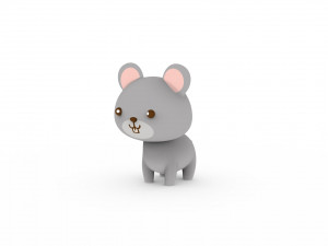 Cartoon Rat v001 3D Model