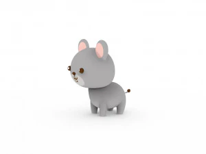 Cartoon Rat v001 3D Model