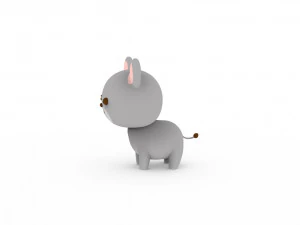 Cartoon Rat v001 3D Model