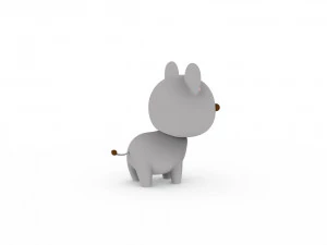 Cartoon Rat v001 3D Model