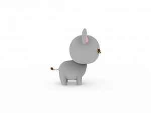 Cartoon Rat v001 3D Model