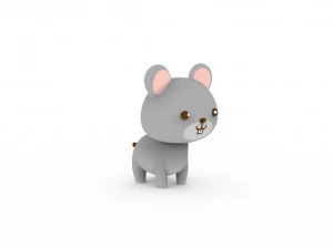 Cartoon Rat v001 3D Model
