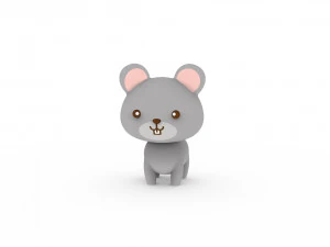 Cartoon Rat v001 3D Model