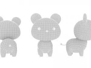 Cartoon Rat v001 3D Model