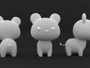 Cartoon Rat v001 3D Model