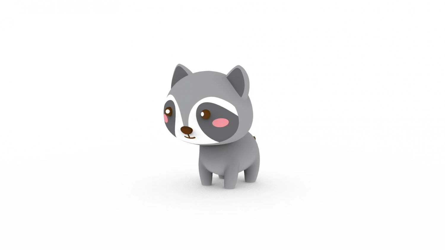 Cartoon Ratel v001 3D Model .c4d .max .obj .3ds .fbx .stl .blend 