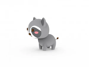 Cartoon Ratel v001 3D Model