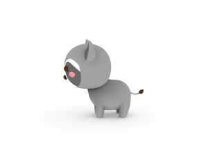 Cartoon Ratel v001 3D Model