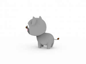 Cartoon Ratel v001 Model 3D
