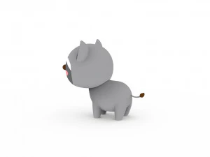 Cartoon Ratel v001 3D Model