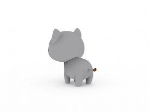 Cartoon Ratel v001 Model 3D