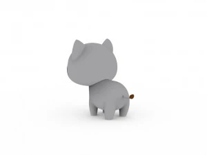 Cartoon Ratel v001 3D Model