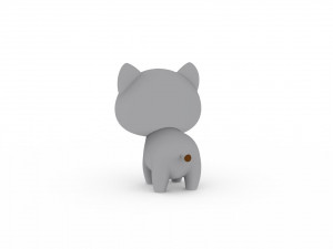 Cartoon Ratel v001 Model 3D