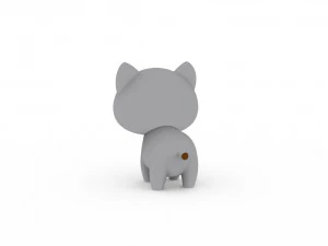Cartoon Ratel v001 3D Model