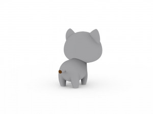 Cartoon Ratel v001 Model 3D