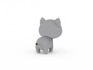 Cartoon Ratel v001 3D Model