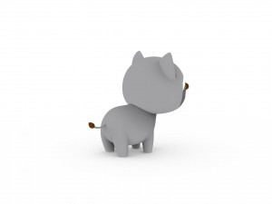 Cartoon Ratel v001 Model 3D