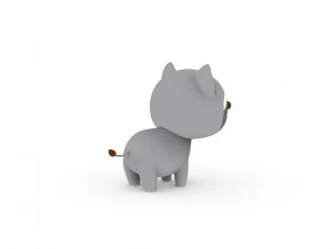 Cartoon Ratel v001 3D Model