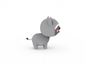 Cartoon Ratel v001 Model 3D