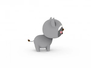 Cartoon Ratel v001 3D Model