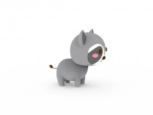 Cartoon Ratel v001 3D Model