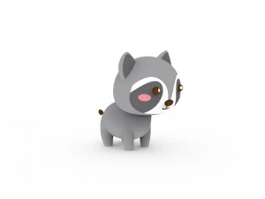 Cartoon Ratel v001 3D Model