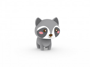 Cartoon Ratel v001 Model 3D