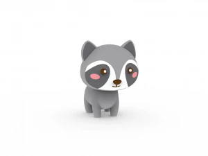 Cartoon Ratel v001 3D Model
