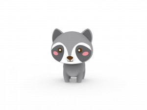 Cartoon Ratel v001 Model 3D
