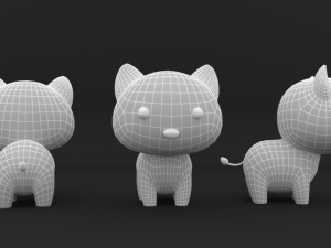 Cartoon Ratel v001 Model 3D