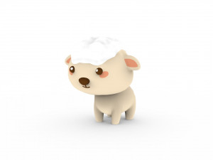 Cartoon Sheep v001 Model 3D