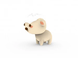 Cartoon Sheep v001 3D Model
