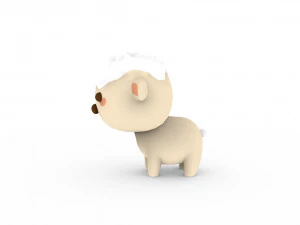 Cartoon Sheep v001 3D Model