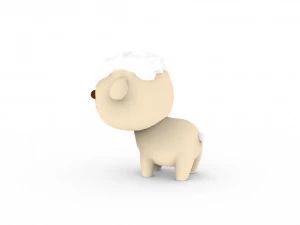 Cartoon Sheep v001 3D Model