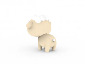 Cartoon Sheep v001 3D Model