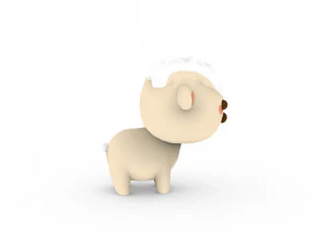 Cartoon Sheep v001 3D Model