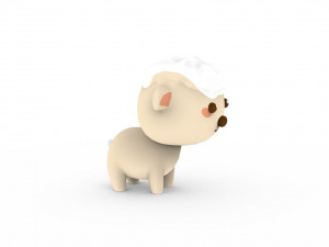 Cartoon Sheep v001 3D 模型