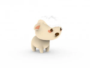 Cartoon Sheep v001 3D Model