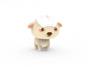 Cartoon Sheep v001 3D Model